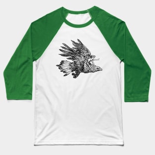 Golden Flight - Boy on Eagle Baseball T-Shirt